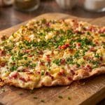 Flammekueche gratinée