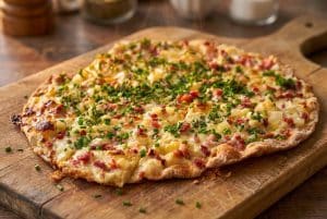 Flammekueche gratinée