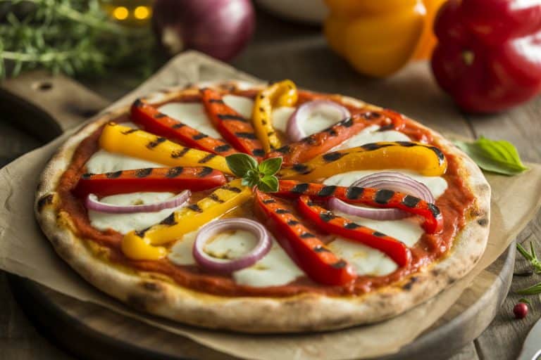 Pizza aux poivrons grillés